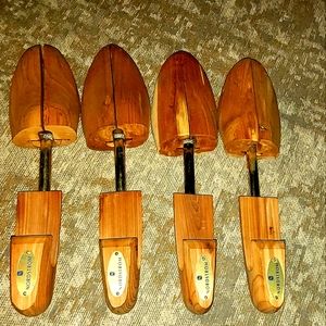 Set of 2 Nordstrom Cedar Wooden Shoe Tree Stretchers Lrg (L) Mens Wood .